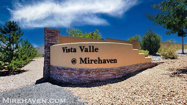 Vista Valle at Mirehaven sign