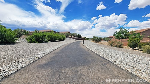 Trail from Mirehaven to park